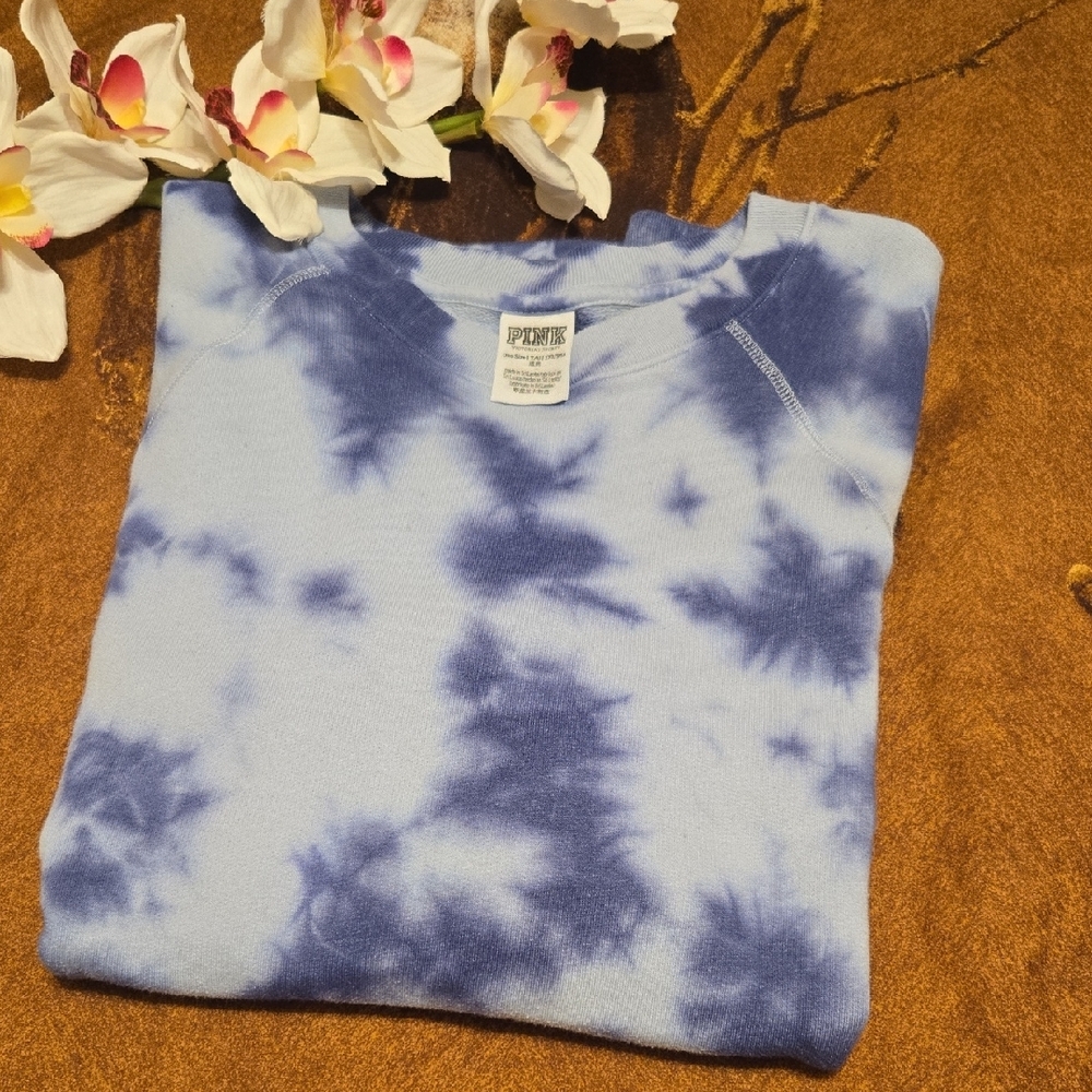 PINK VS Blue Tie-Dye Sweatshirt